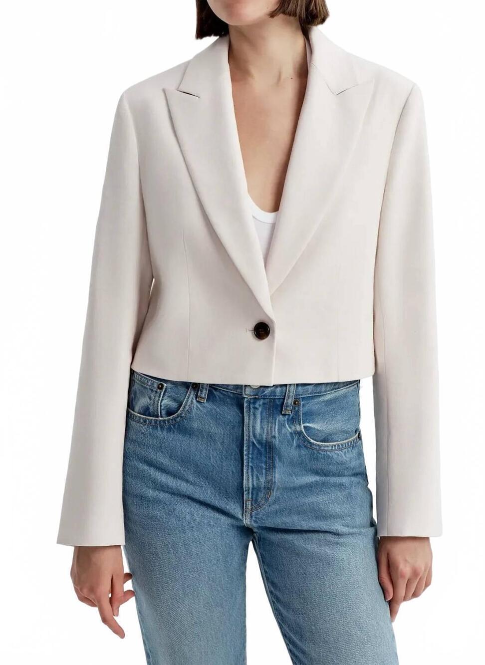 NEW A.L.C. cam single-button closure jacket in buttercream